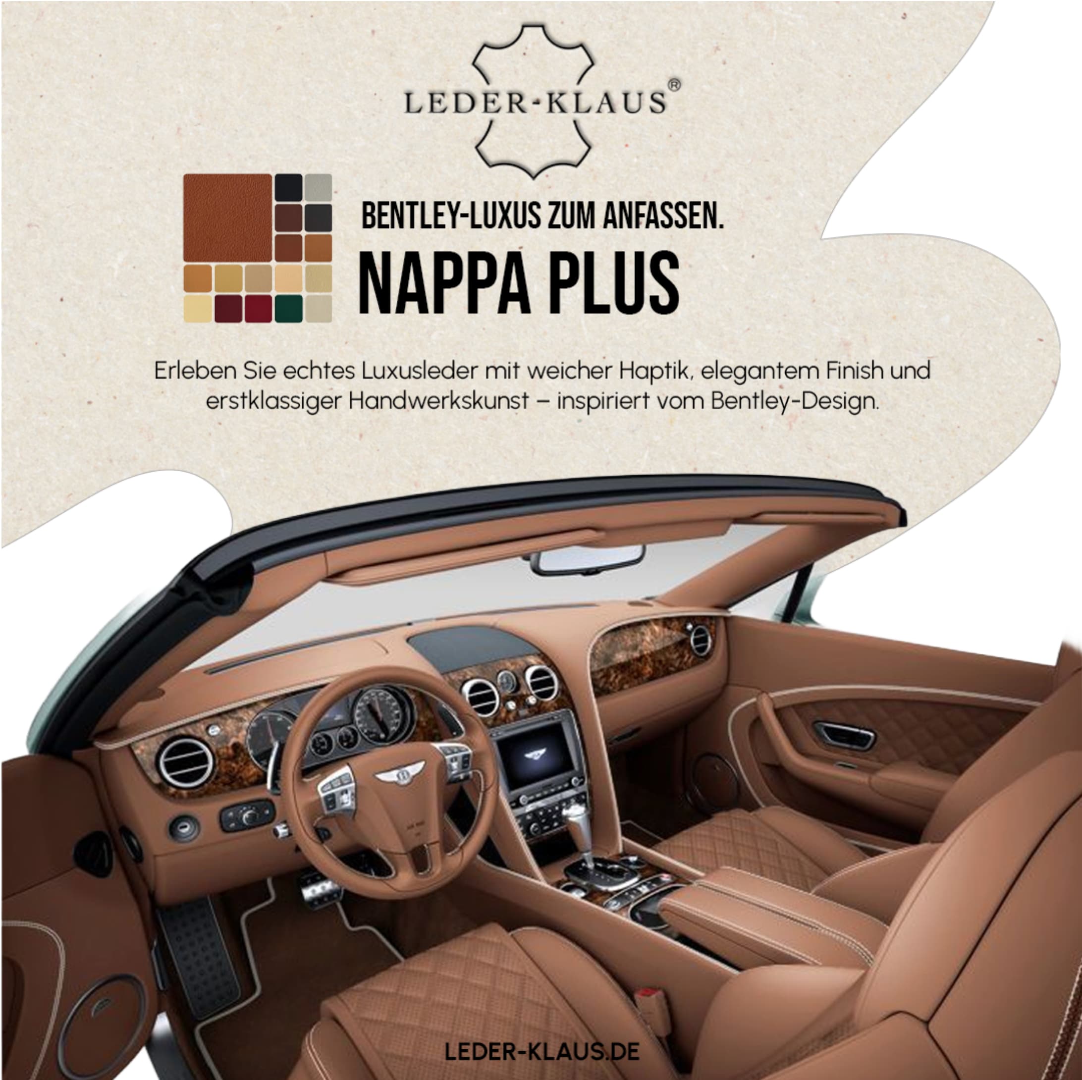 NAPPA Plus Autoleder – Bentley-Luxus in vollendeter Nappastruktur