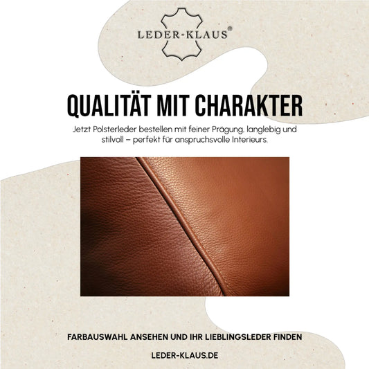 Polsterleder im Vergleich: Glatt oder geprägt – welche Oberfläche ist die richtige?