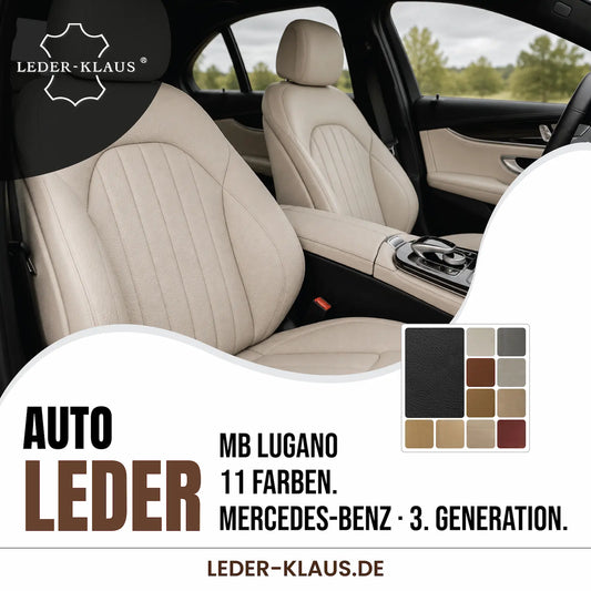Autoleder LUGANO Leder | Echtleder Mercedes-Benz in 11 Farben | halbe Lederhaut ca. 2,4 m2 2