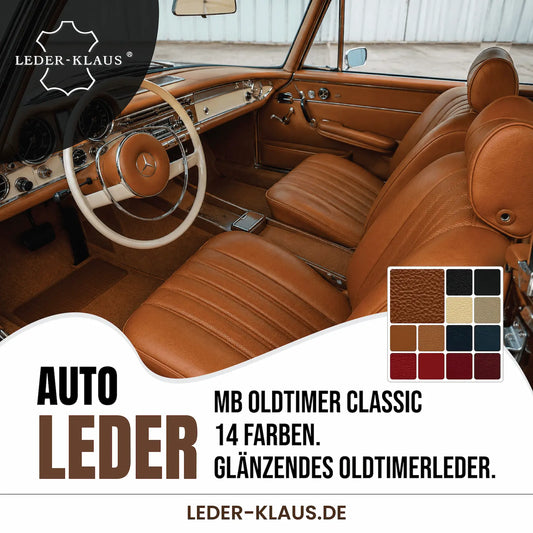Autoleder OLDTIMER CLASSIC Leder | Echtleder Mercedes-Benz in 14 Farben | halbe Lederhaut ca. 2,5 m2 2