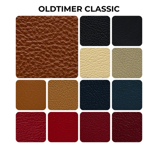 LEDERMUSTER Autoleder OLDTIMER CLASSIC | Echtleder Typ Mercedes-Benz in 14 Farben