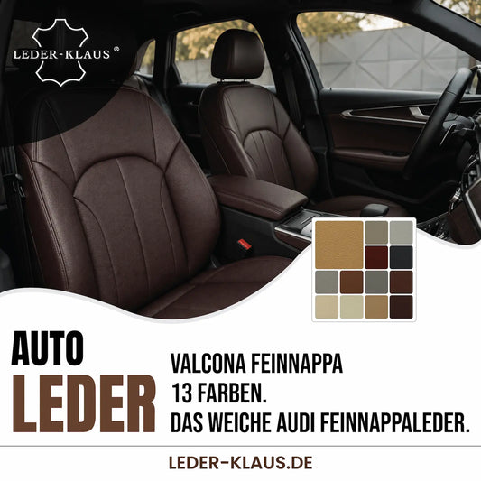 Autoleder VALCONA Feinnappa Audi Leder | Echtleder in 13 Farben | halbe Lederhaut ca. 2,6 m2 2