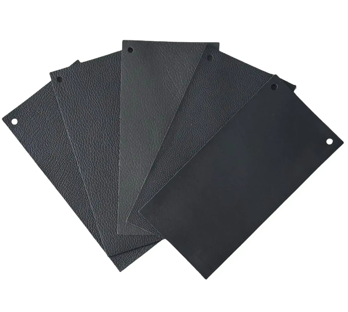 Ledermuster Set | Autoleder & perforiertes Leder schwarz