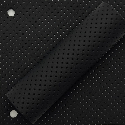 Perforiertes Porsche Nappa Leder MK3 – schwarz, glatt, hochwertig