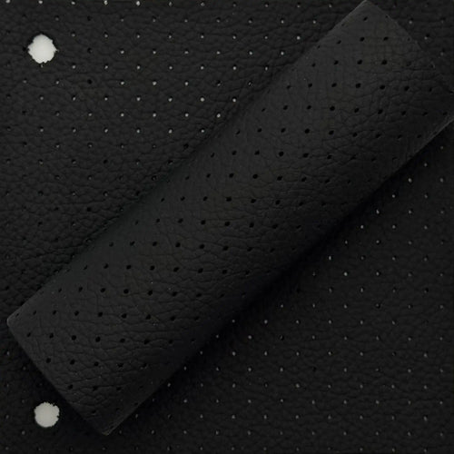 Perforiertes Autoleder MK1 Vienna schwarz – halbe und viertel Haut