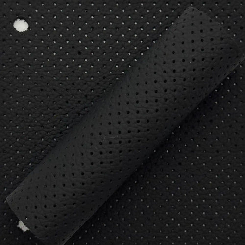Perforiertes Autoleder MK3 Vienna schwarz – Strukturleder mit Lochung