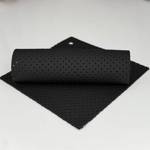 Perforiertes Autoleder MK3 Vienna schwarz – Strukturleder mit Lochung