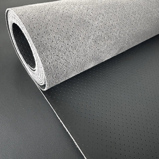 Kunstleder Nappa schwarz glatt & perforiert MK1 | 300 × 140 cm | Automotive Qualität
