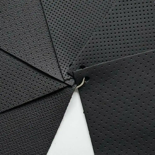 Nahaufnahme perforiertes Autoleder – verschiedene Strukturen im Detail